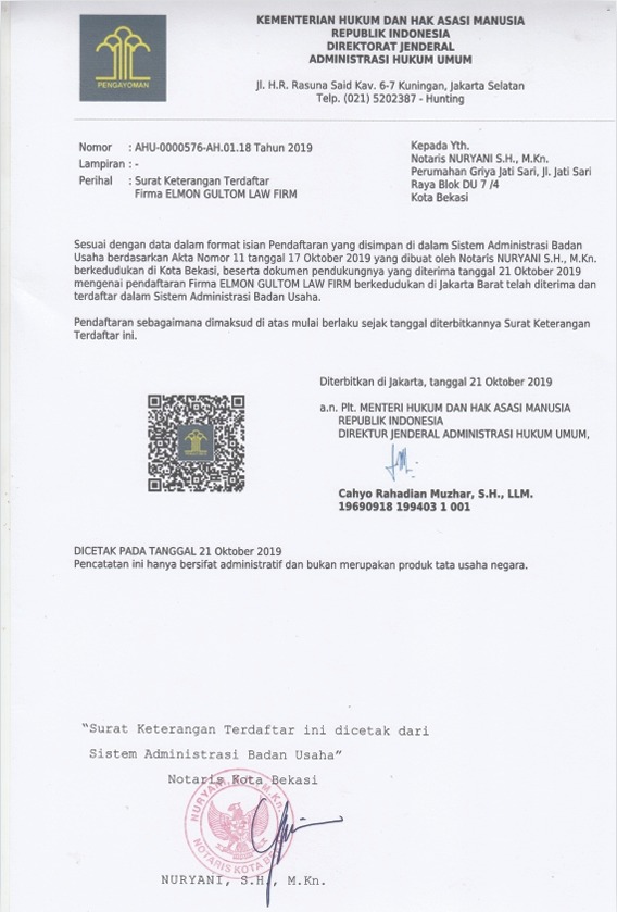 Surat Legalitas Perusahaan